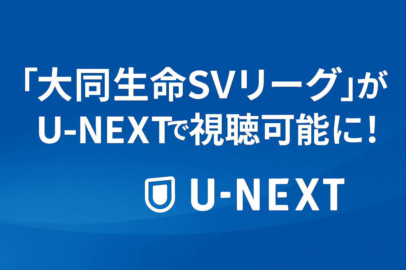 SVリーグが観戦可能に